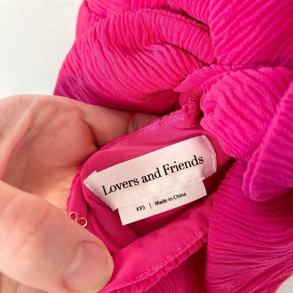 Lovers & Friends Myah Midi Dress in Hot Pink - Picture 6 of 7